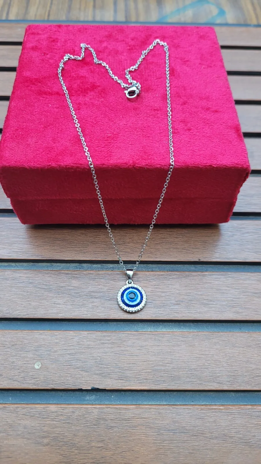 Antitarnish Evileye Pendant  Necklace