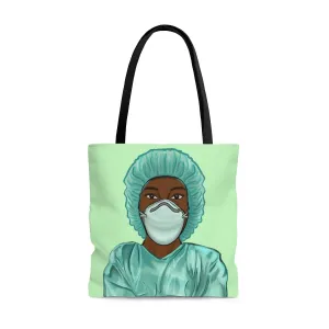 Black Nurse Tote Bag