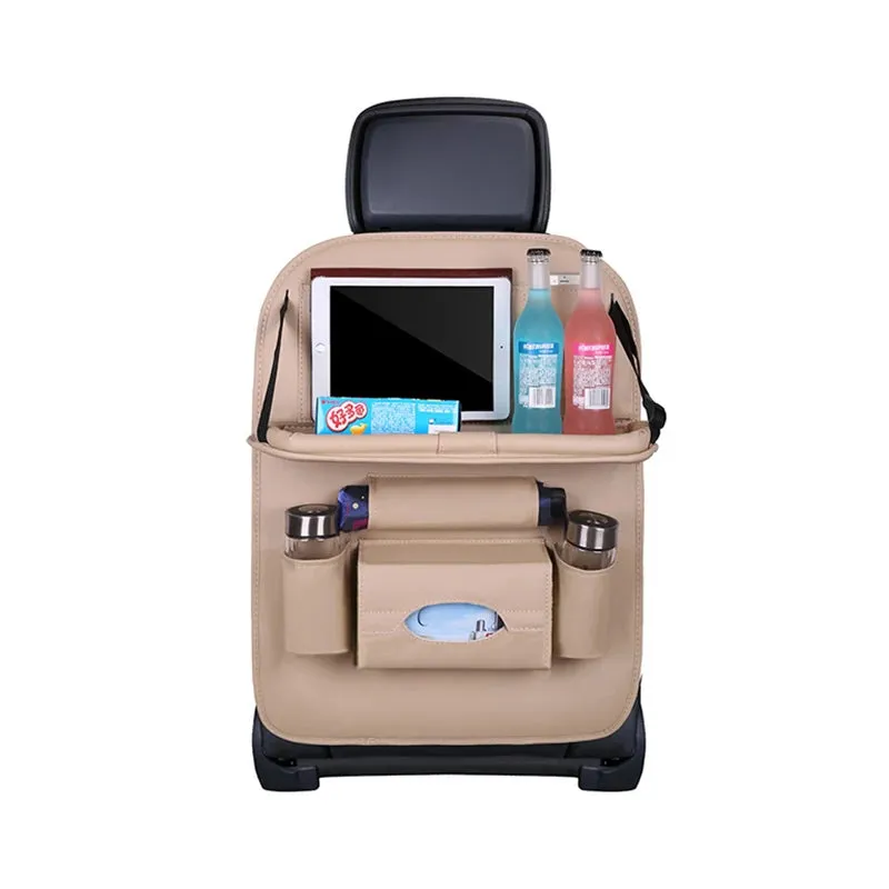 Car Storage Organizer Foldable Table Tray Travel Storage Bag Auto Accessories