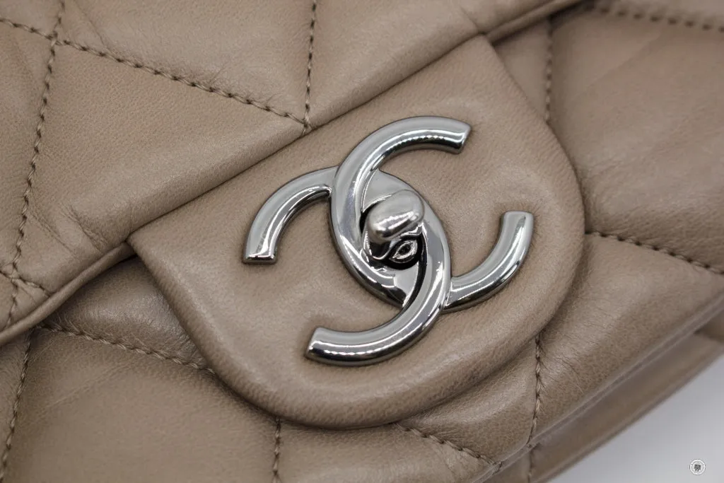 Chanel A48634 Y04639 Quilted Flap  Taupe   81344 Lambskin Shoulder Bags Shw
