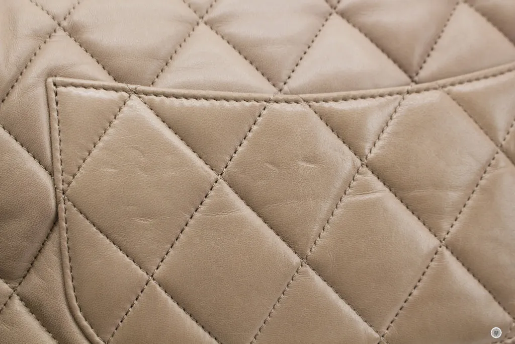 Chanel A48634 Y04639 Quilted Flap  Taupe   81344 Lambskin Shoulder Bags Shw