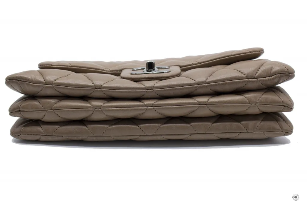 Chanel A48634 Y04639 Quilted Flap  Taupe   81344 Lambskin Shoulder Bags Shw
