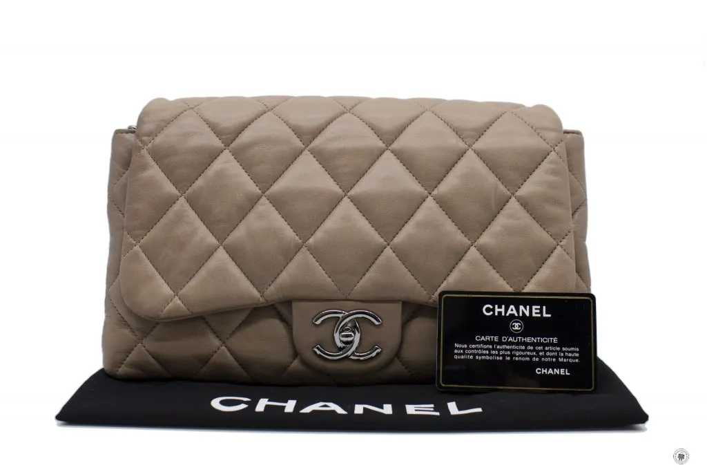 Chanel A48634 Y04639 Quilted Flap  Taupe   81344 Lambskin Shoulder Bags Shw
