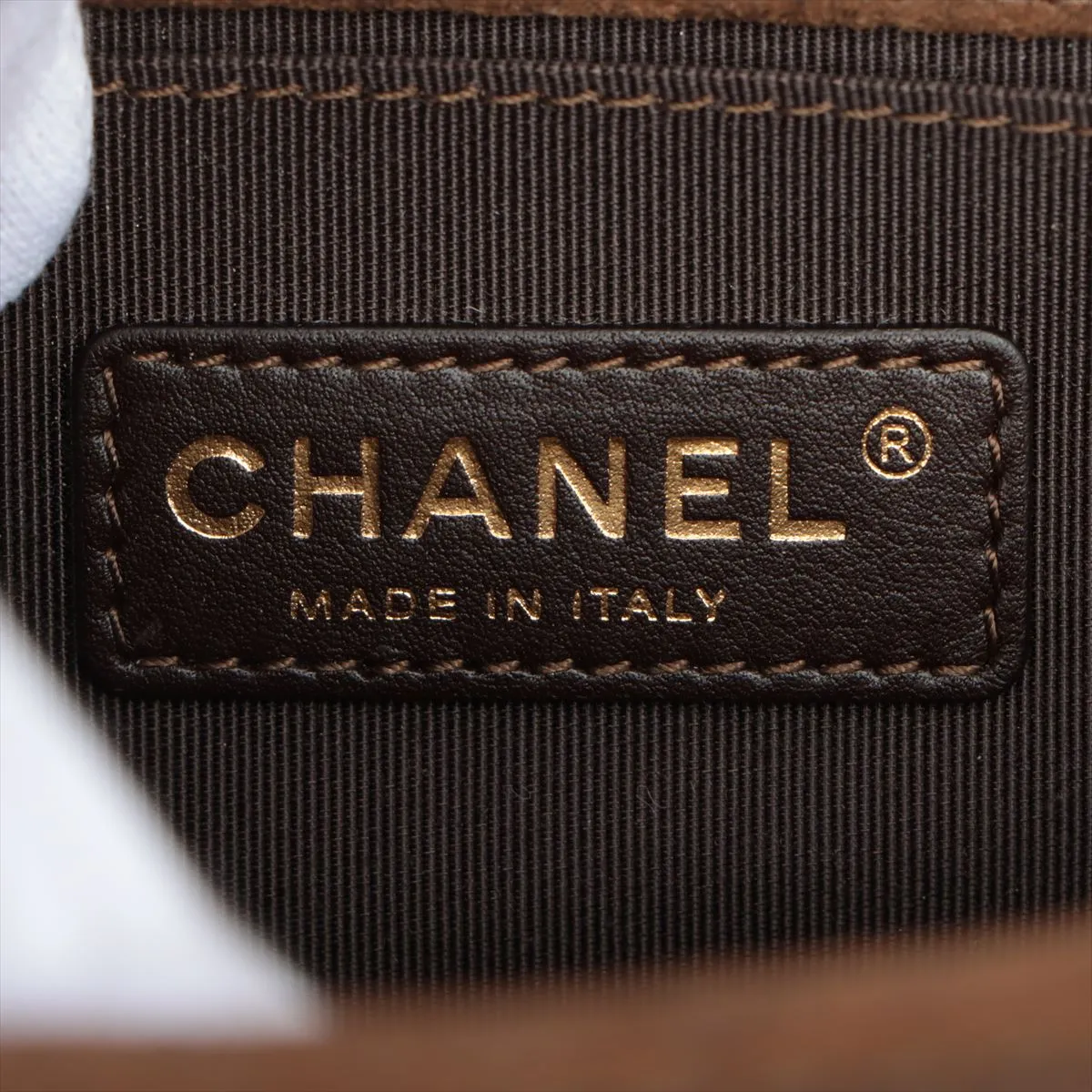 Chanel Boy Chanel Leather X Sword Chain Shoulder Bag Brown Gold  18th