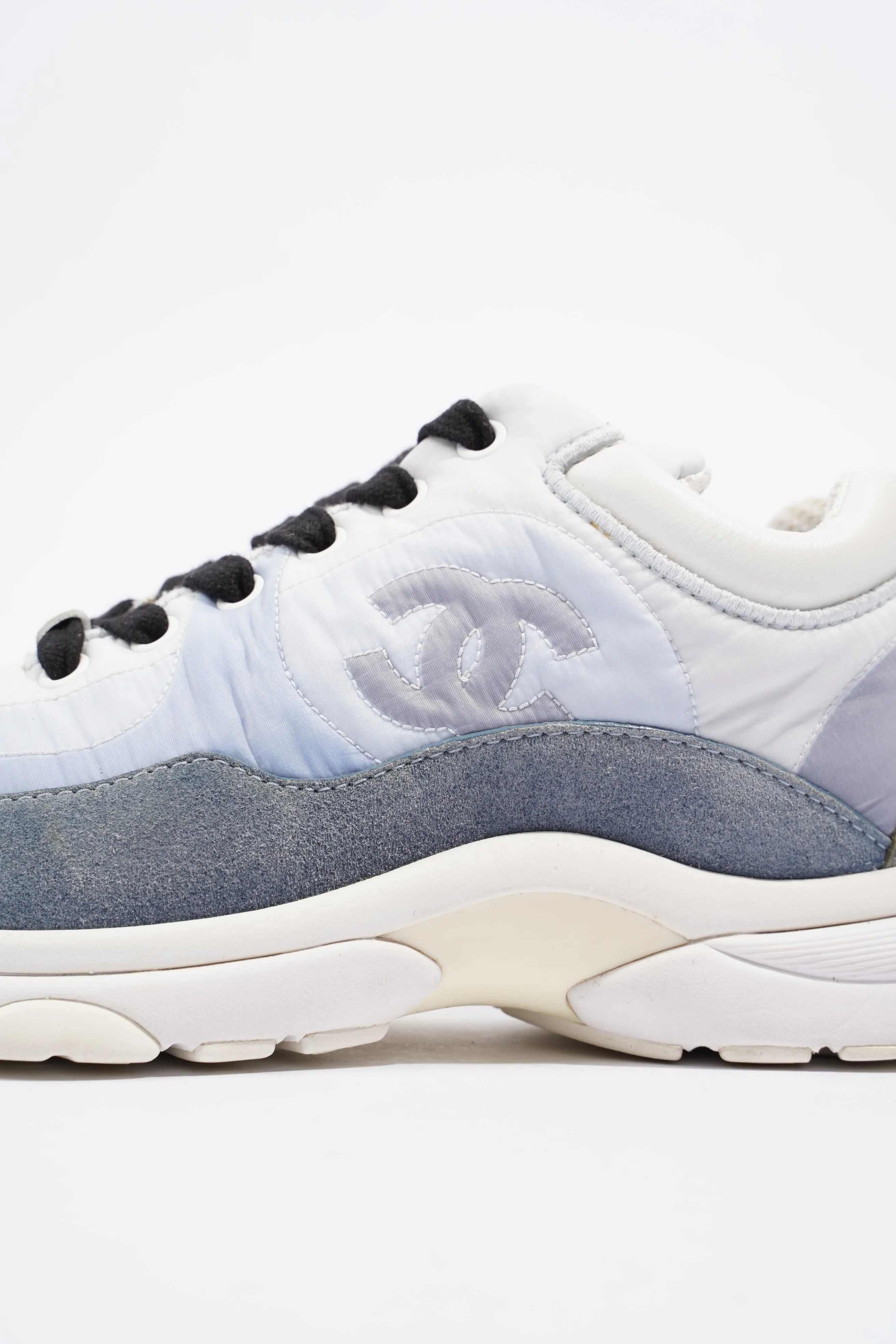 Chanel CC Logo Light Blue   White Fabric EU 36 UK 3