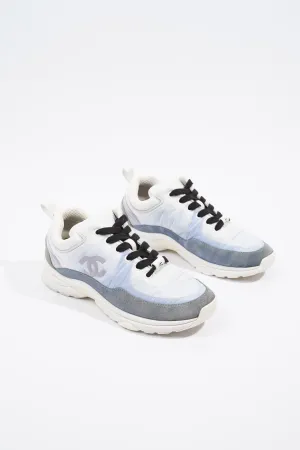 Chanel CC Logo Light Blue   White Fabric EU 36 UK 3