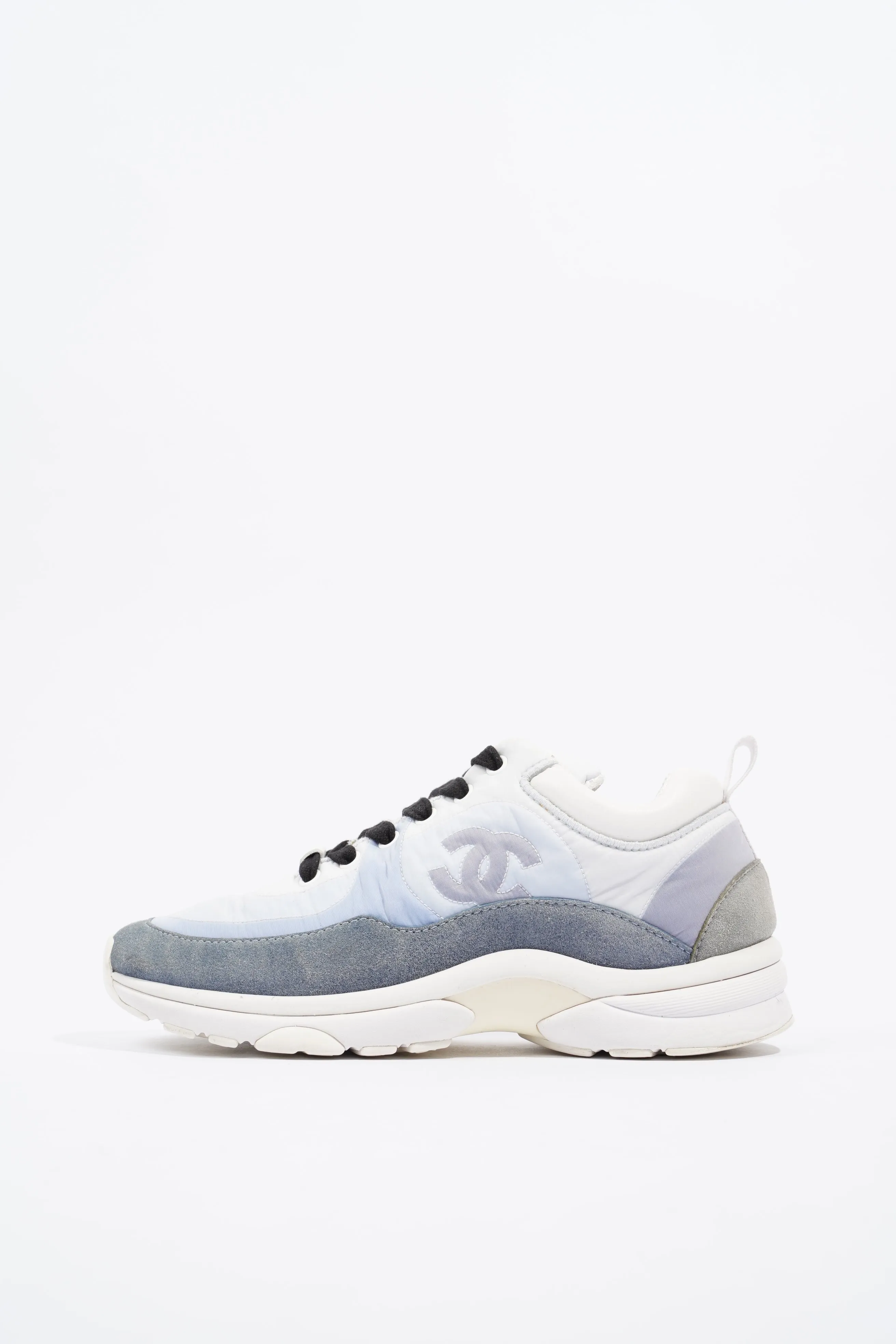 Chanel CC Logo Light Blue   White Fabric EU 36 UK 3