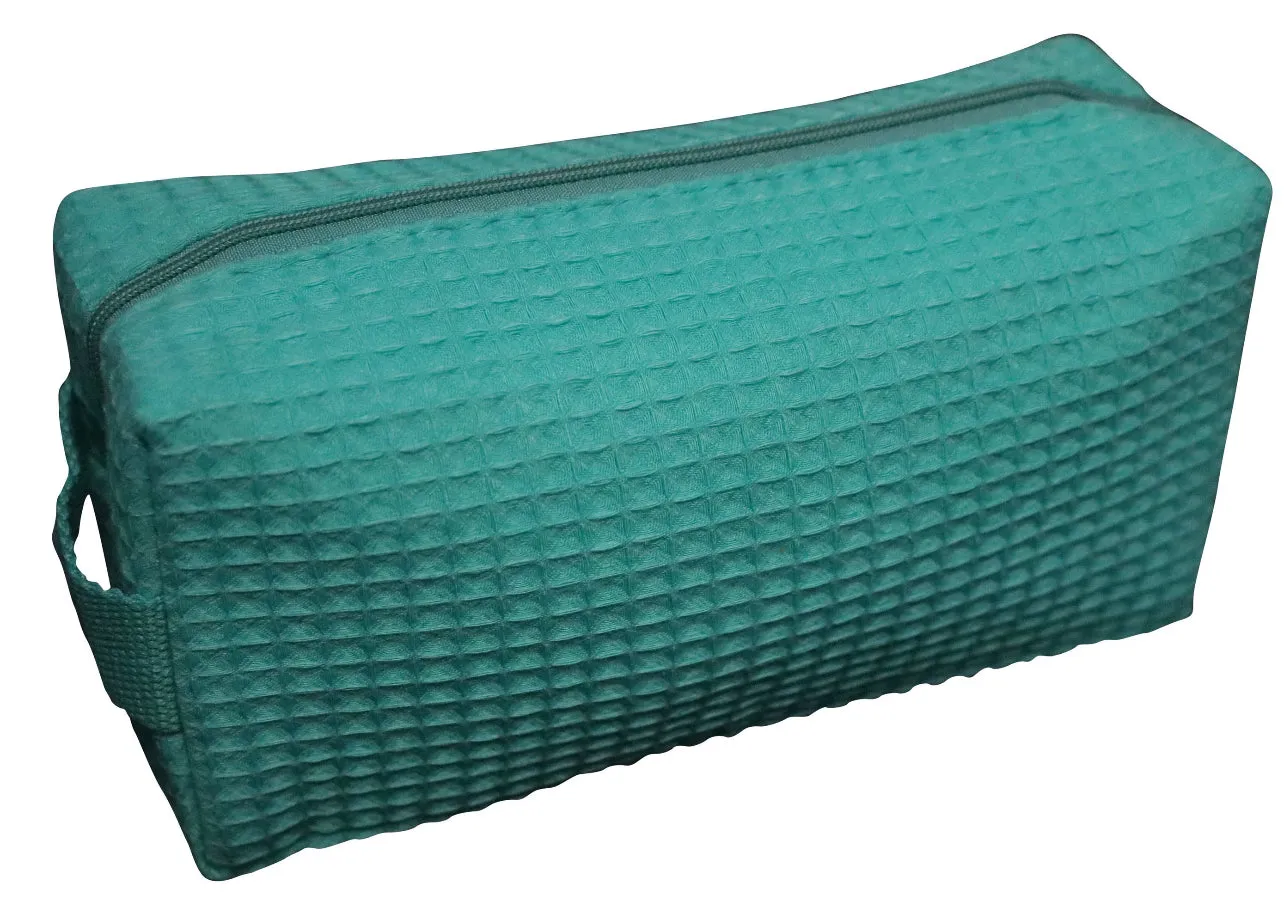 Cotton Waffle Cosmetic Bag, Small