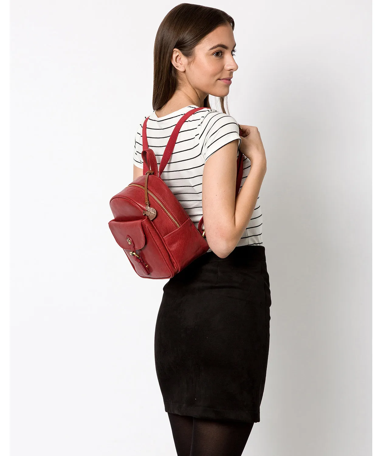 'Eloise' Chilli Pepper Leather Backpack