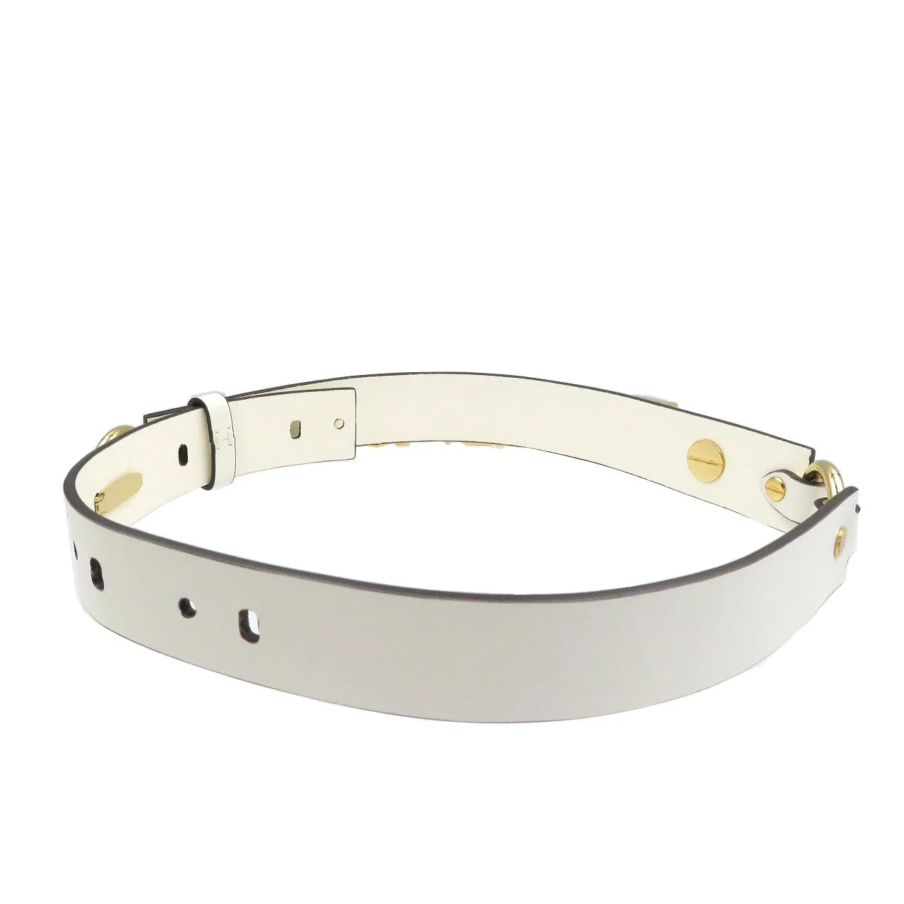 FENDI belt 8C0662 Leather, Metal white 65/26