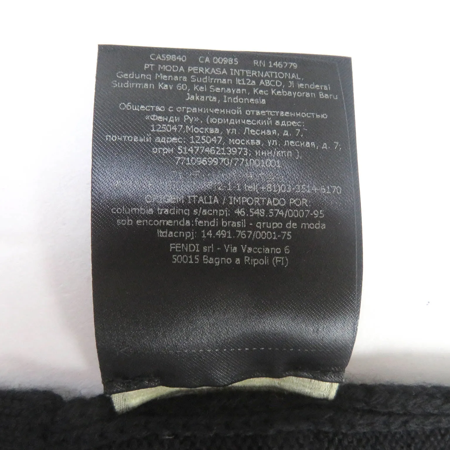 FENDI Scarf FXS124 wool black