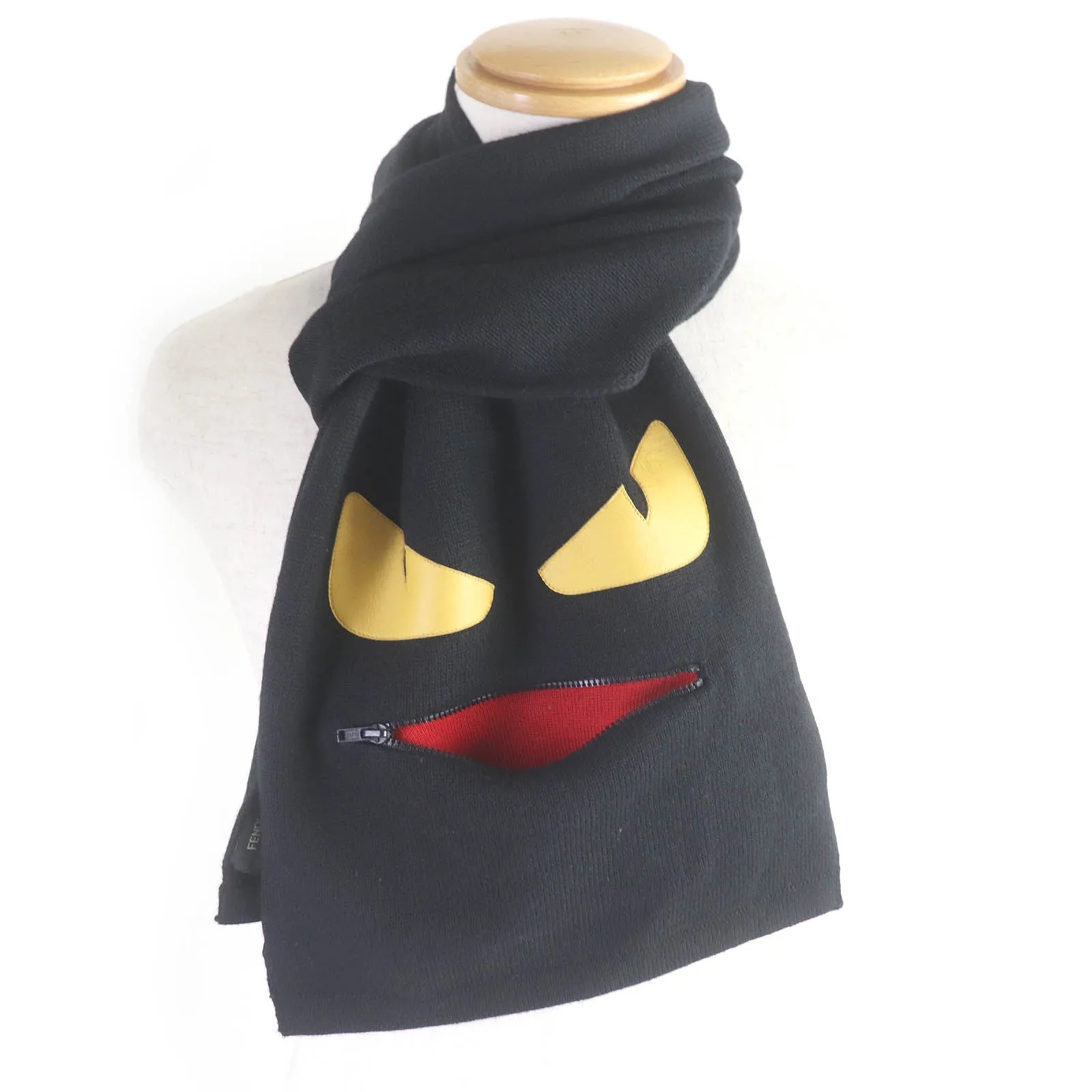 FENDI Scarf FXS124 wool black