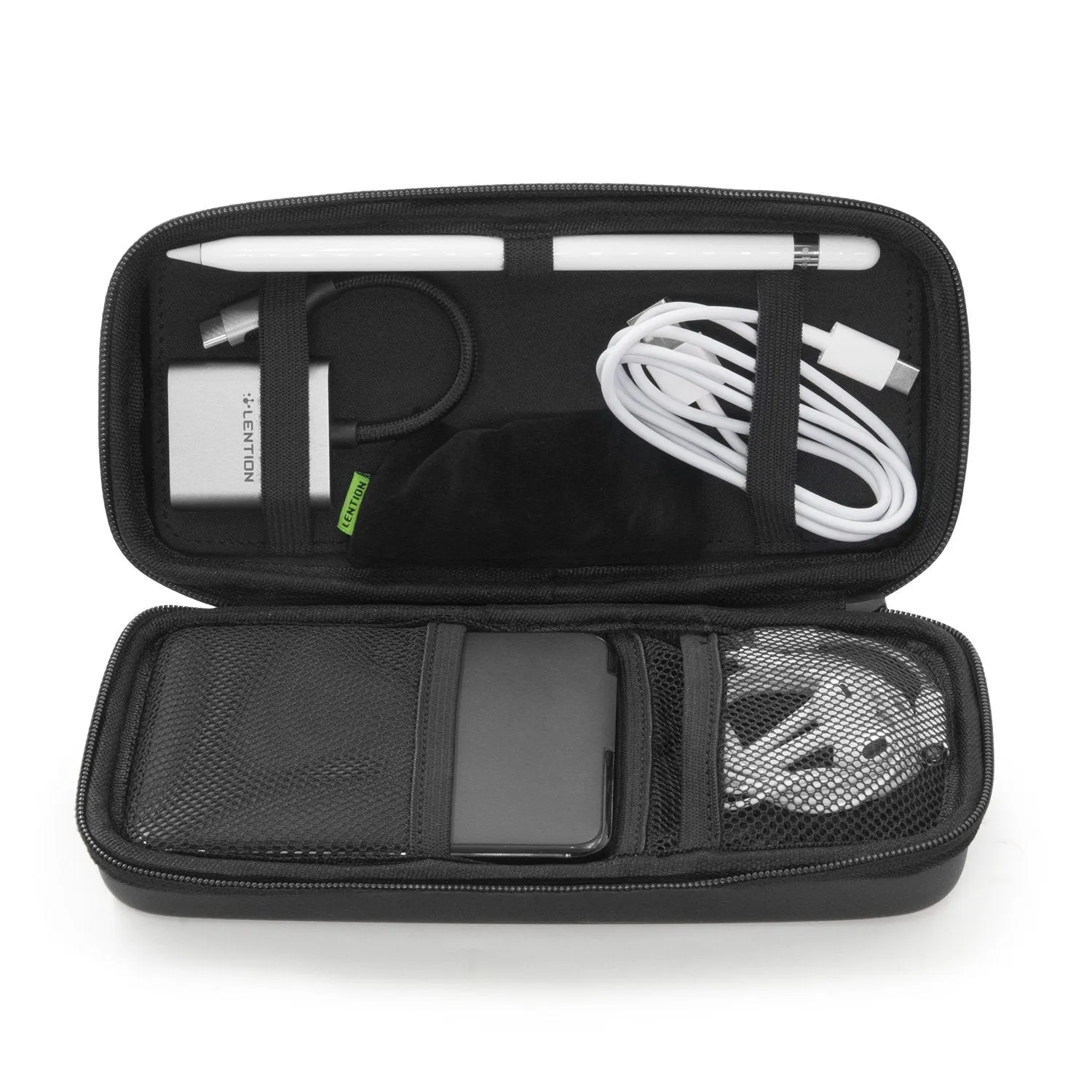LENTION EVA Portable Pouch for Laptop Charger, Cables, Power Bank, and Other Accessories (PCB-M365)