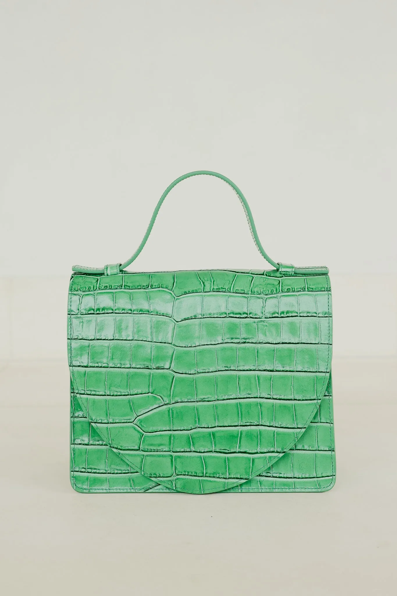 Mini Briefcase | Grass Croco