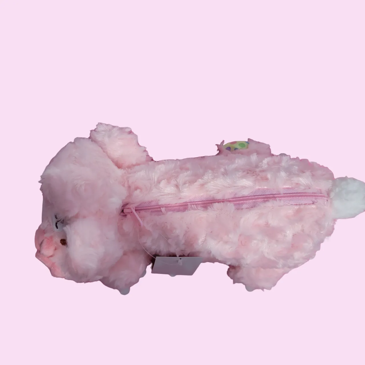 Sanrio Hello Kitty Fluffy Rose Boa Easter Bunny Plush Pencil Case