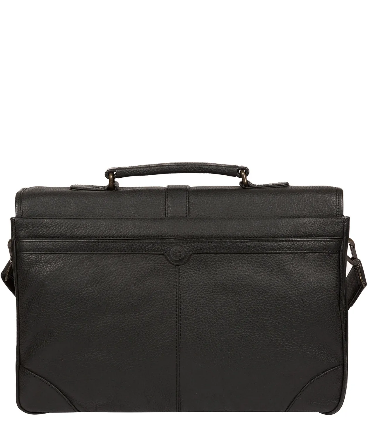 'Wallace' Black Leather Briefcase