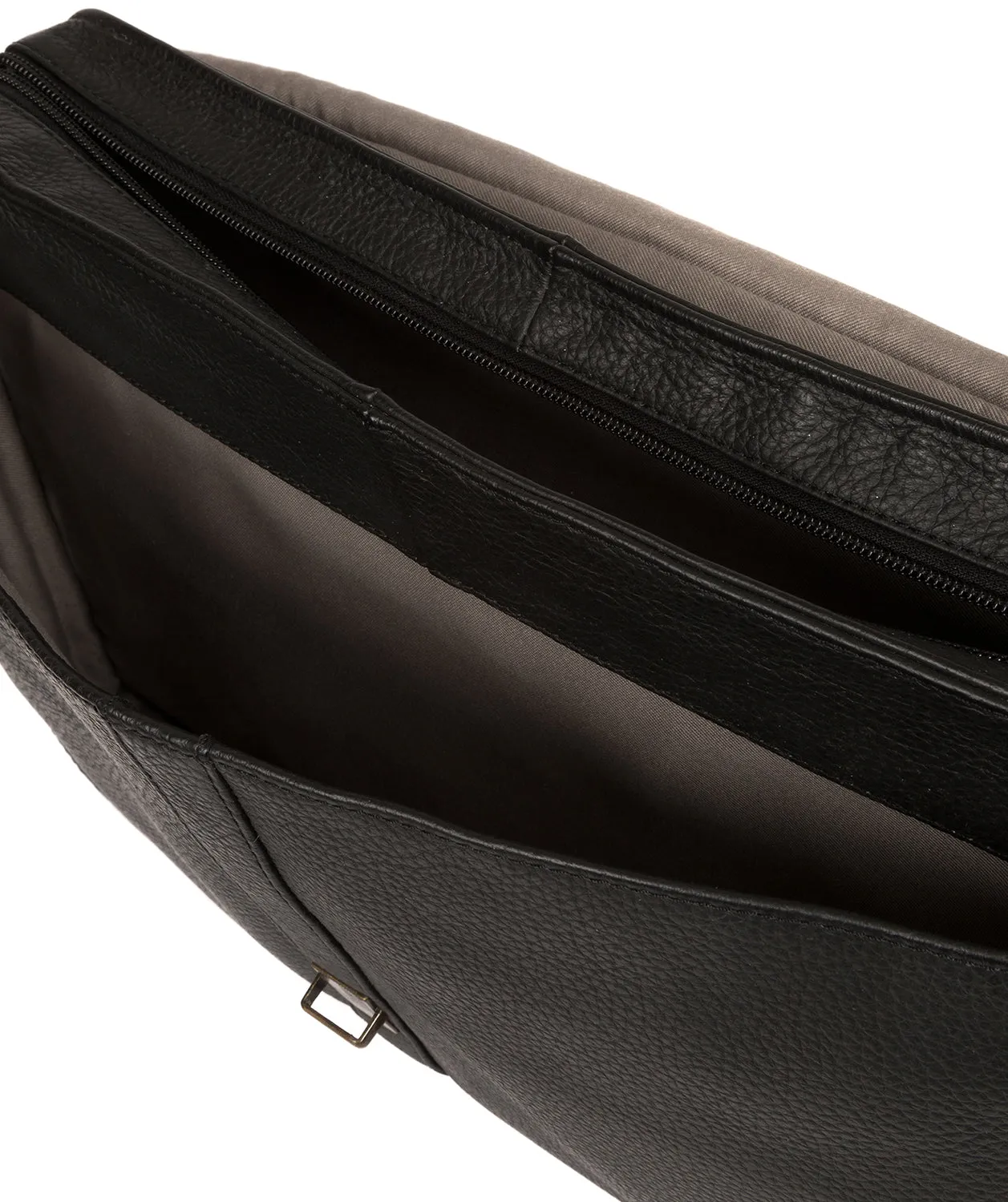 'Wallace' Black Leather Briefcase
